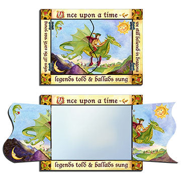 Kids Fantasy Wall Mirror for Girls – Ballerina, Unicorn Carousel, Dragon World & Horse Ranch Decorative Bedroom & Nursery Gift