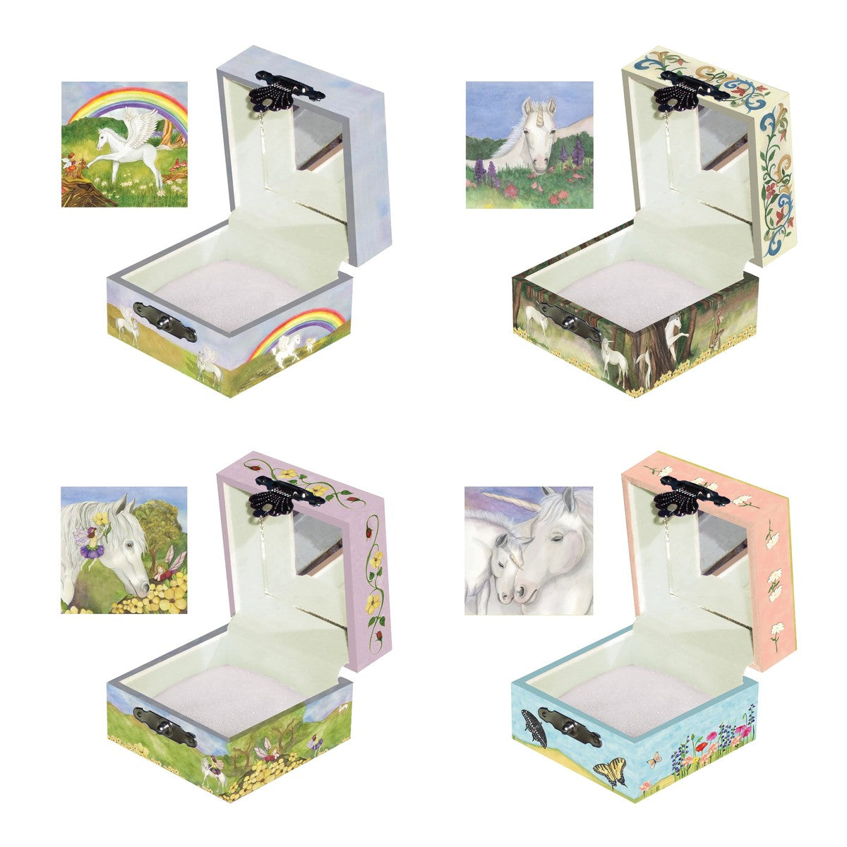 Unicorn & Pegasus Tooth Fairy Boxes Pack of 4 - all four designs