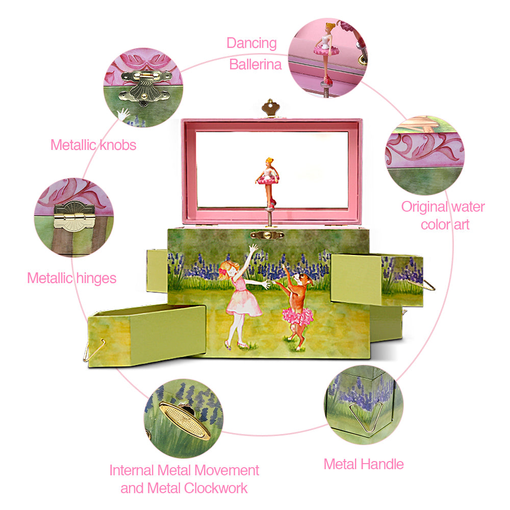 Ballet Friends Music Jewelry Box - Beautiful Dreamer Tune