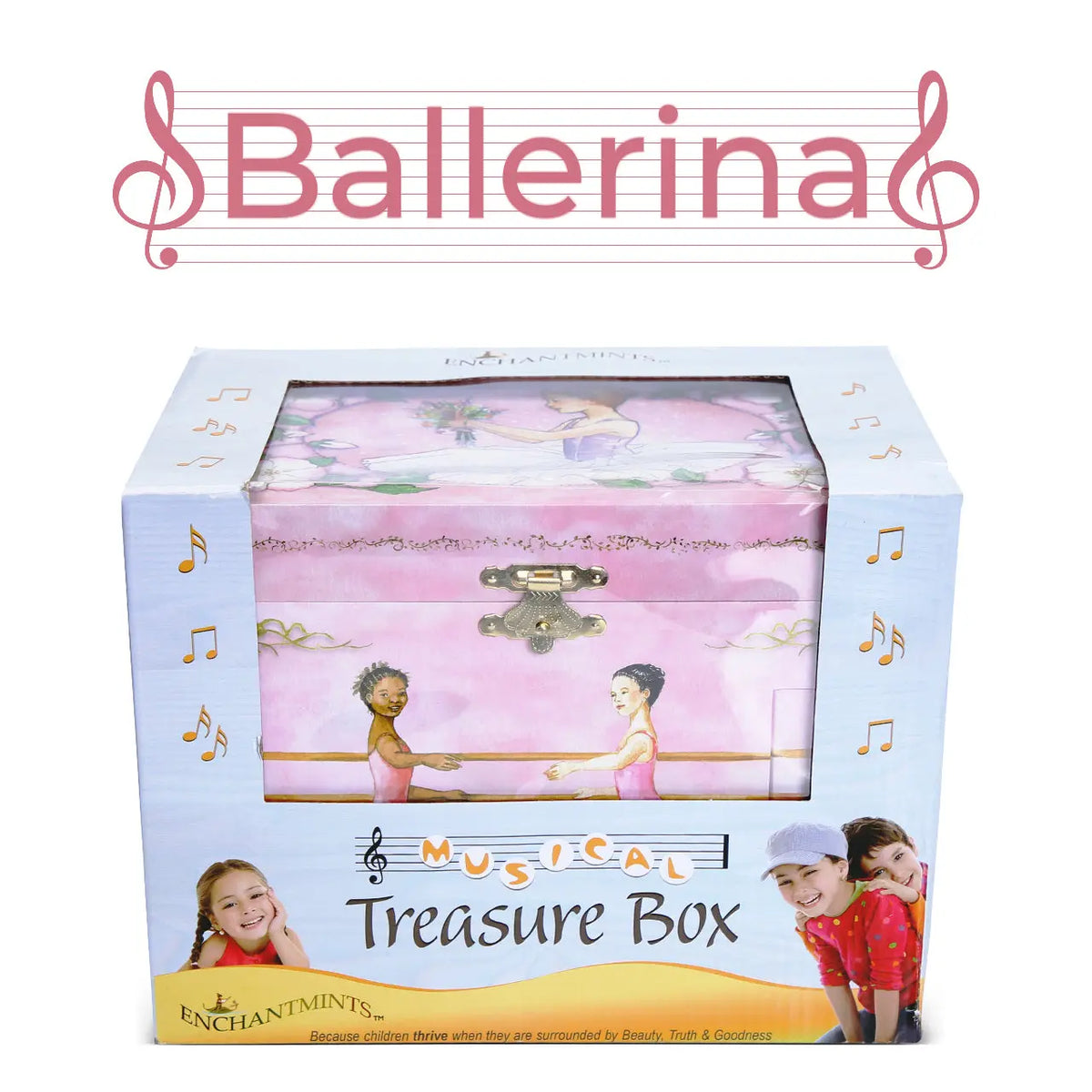 Black Ballerina Musical Jewelry Box - Swan Lake Tune - Enchantmints