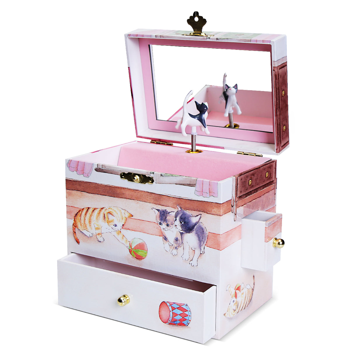 Curious Kittens Musical Jewelry Box - Ode to Joy Tune