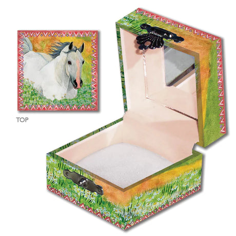Horse In Meadows Treasure Chest