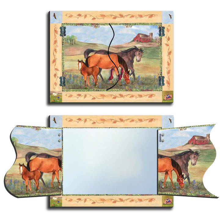 Horse Ranch Foldaway Mirror