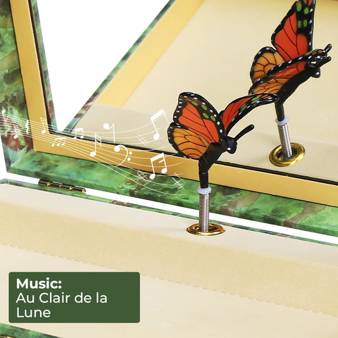 Butterfly Musical Jewelry Box for Girls - AU CLAIR DE LA LUNE - Enchantmints