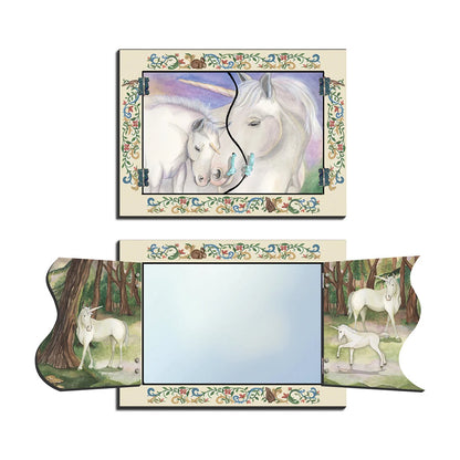 Kids Fantasy Wall Mirror for Girls – Ballerina, Unicorn Carousel, Dragon World & Horse Ranch Decorative Bedroom & Nursery Gift
