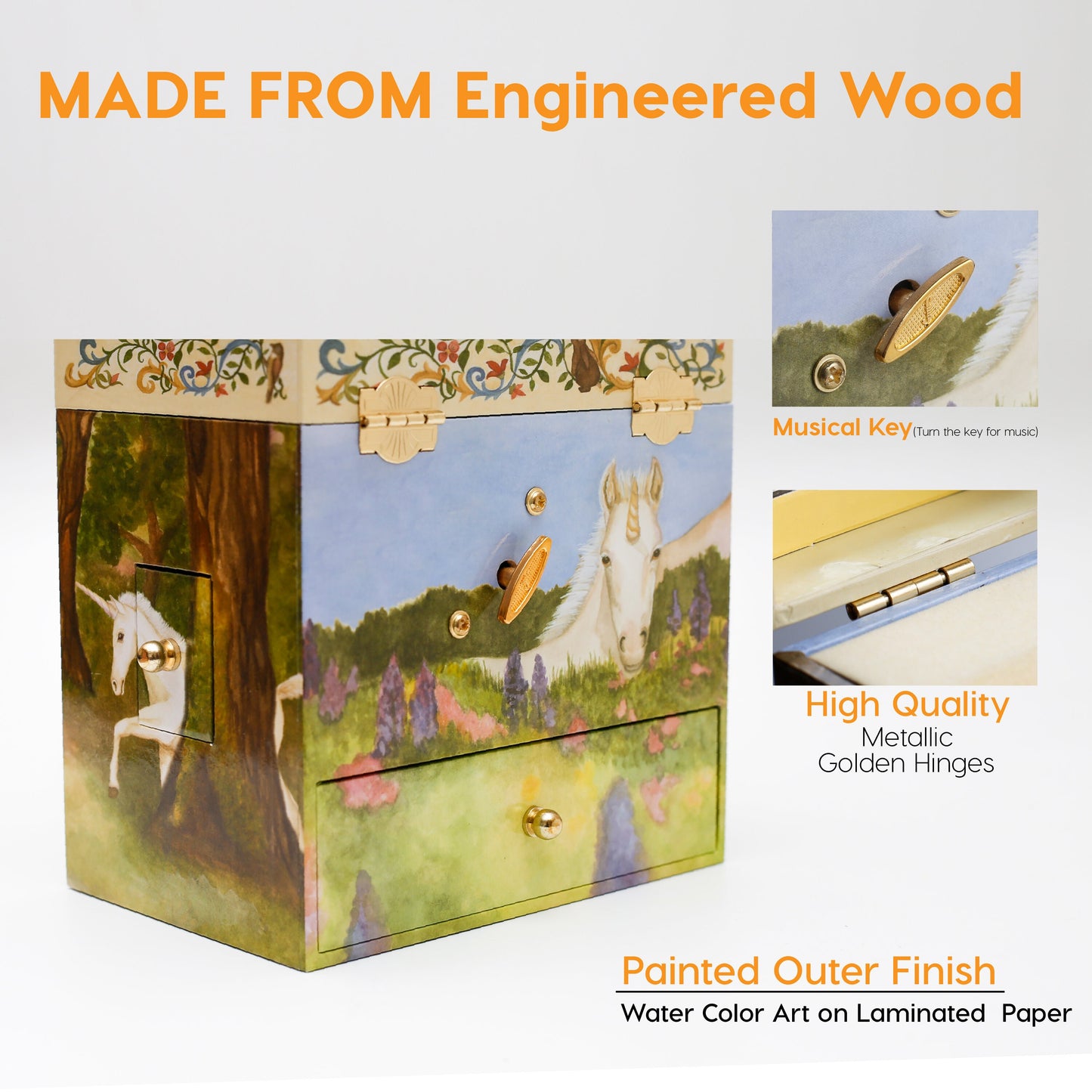 Enchantmints Unicorn Musical  Jewelry Box for Kids - Enchantmints