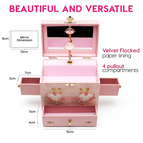Ballerina Musical Jewelry Box - Swan Lake Tune - Enchantmints