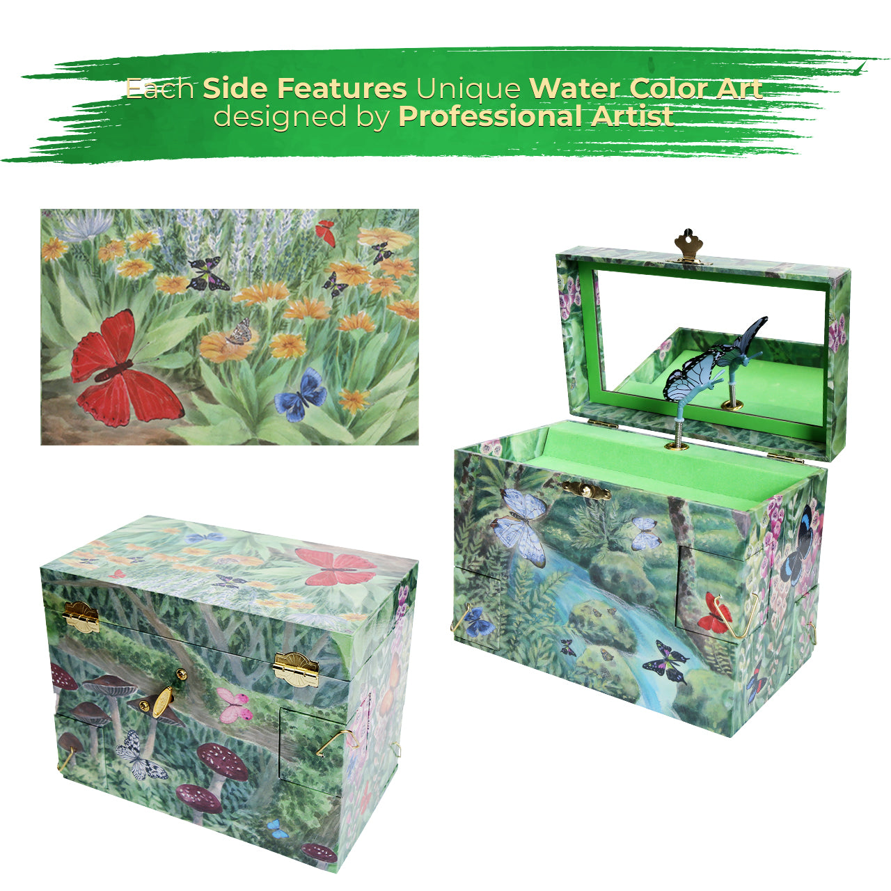 Mariposa Musical Jewelry Box B1702 - Enchantmints