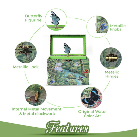 Mariposa Musical Jewelry Box B1702 - Enchantmints