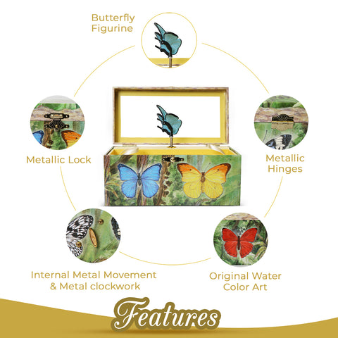 Butterfly Kids Musical Jewelry Box - Cooley’s Reel Tune - Enchantmints