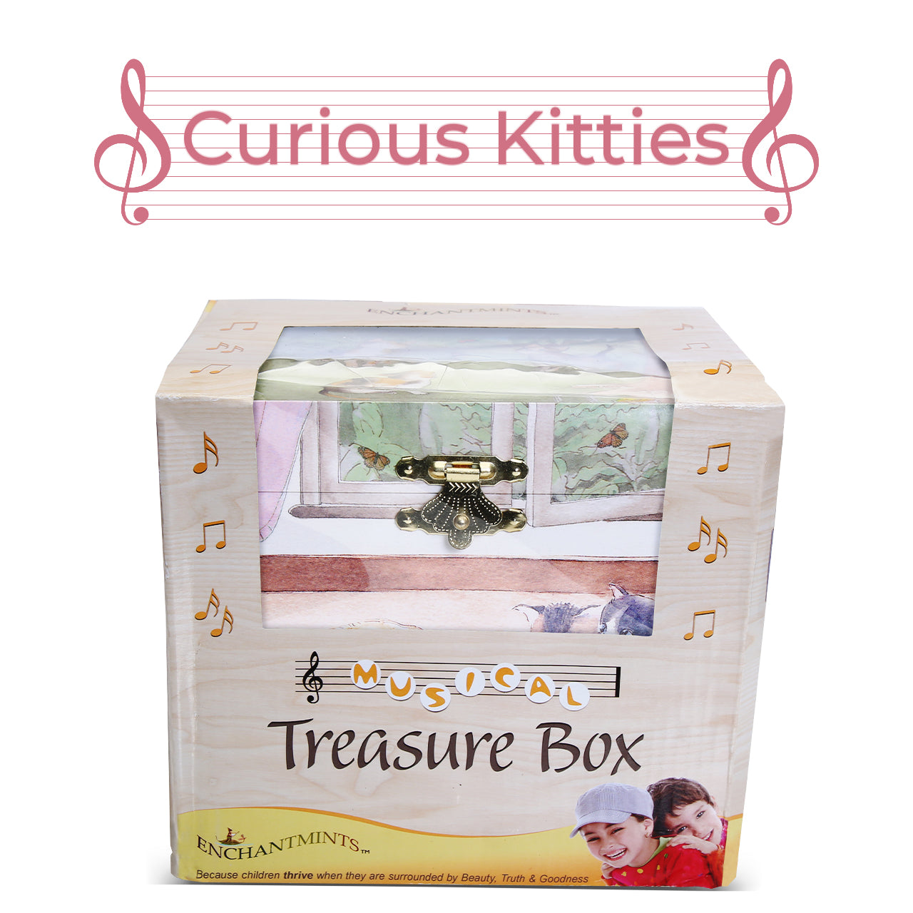 Joyero musical Curious Kittens - Oda a la Alegría Tune