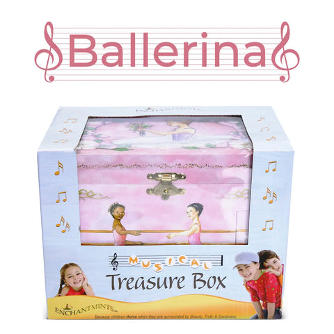 Black Ballerina Musical Jewelry Box - Swan Lake Tune - Enchantmints