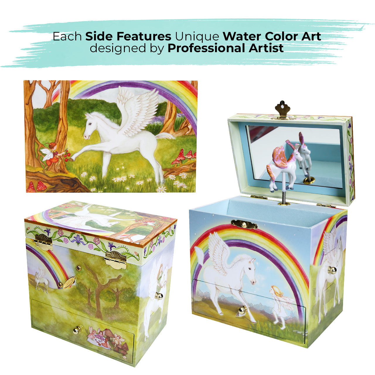 Pegasus Musical  Jewelry Box B1201 - Enchantmints