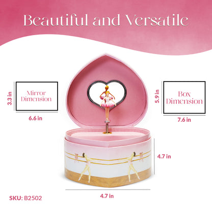 Ballerina Heart Musical Treasure Box - Swan Lake Tune - Enchantmints