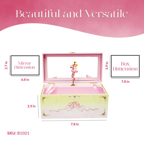 Ballet Shoes Ballerina Musical Jewelry Box - Swan Lake Tune - Enchantmints