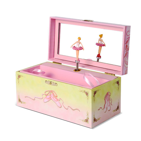 Ballet Shoes Ballerina Musical Jewelry Box - Swan Lake Tune - Enchantmints