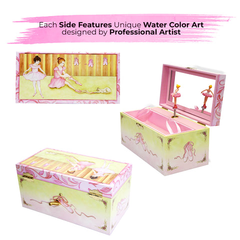 Ballet Shoes Ballerina Musical Jewelry Box - Swan Lake Tune - Enchantmints
