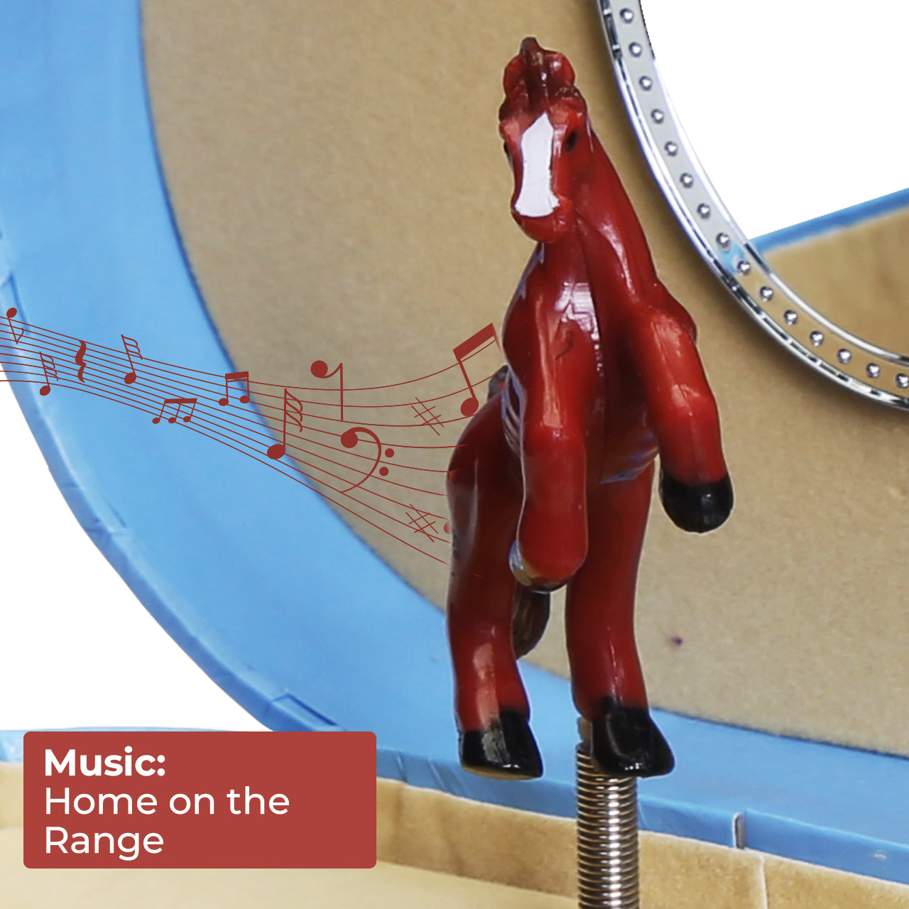 Love Of Horses Heart Musical Jewelry Box B1604 - Enchantmints