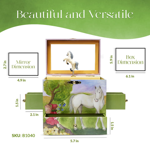 Horse Fairy Musical Jewelry Box - IN THE GOOD OLD SUMMER TIME - Enchantmints