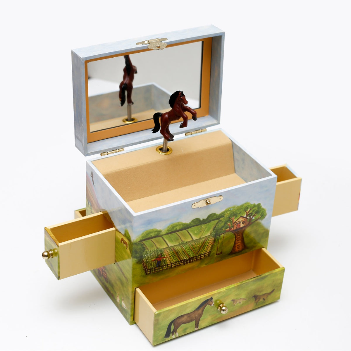 Horse Ranch Musical Jewelry Box B1023 - Enchantmints