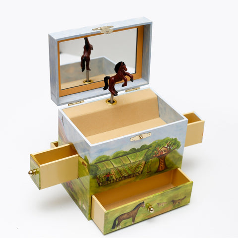 Horse Ranch Musical Jewelry Box B1023 - Enchantmints