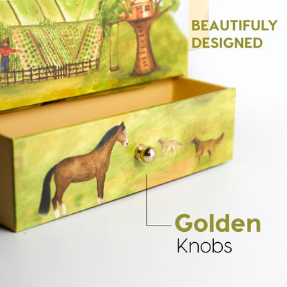 Horse Ranch Musical Jewelry Box B1023 - Enchantmints