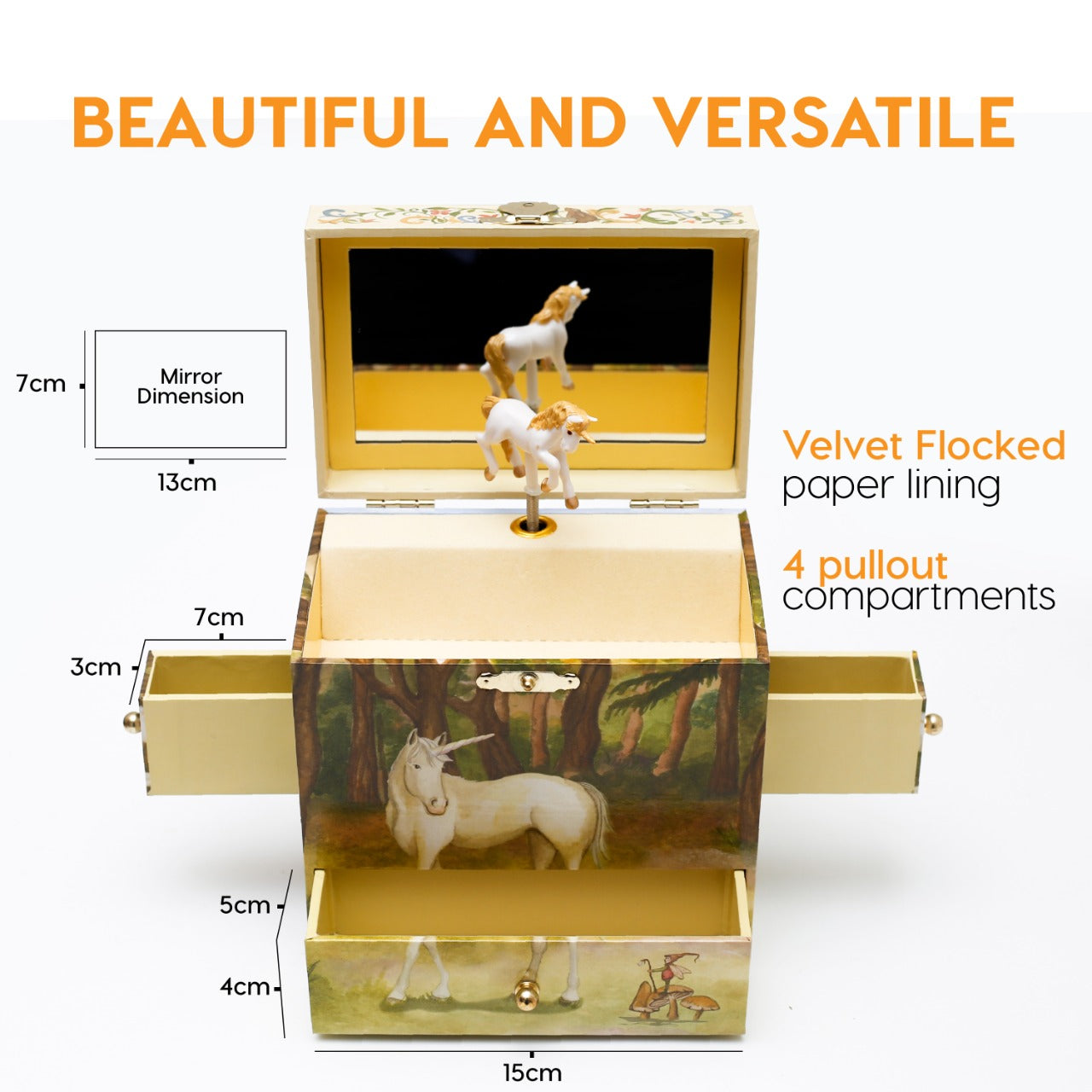 Unicorn Musical  Jewelry Box B1202
