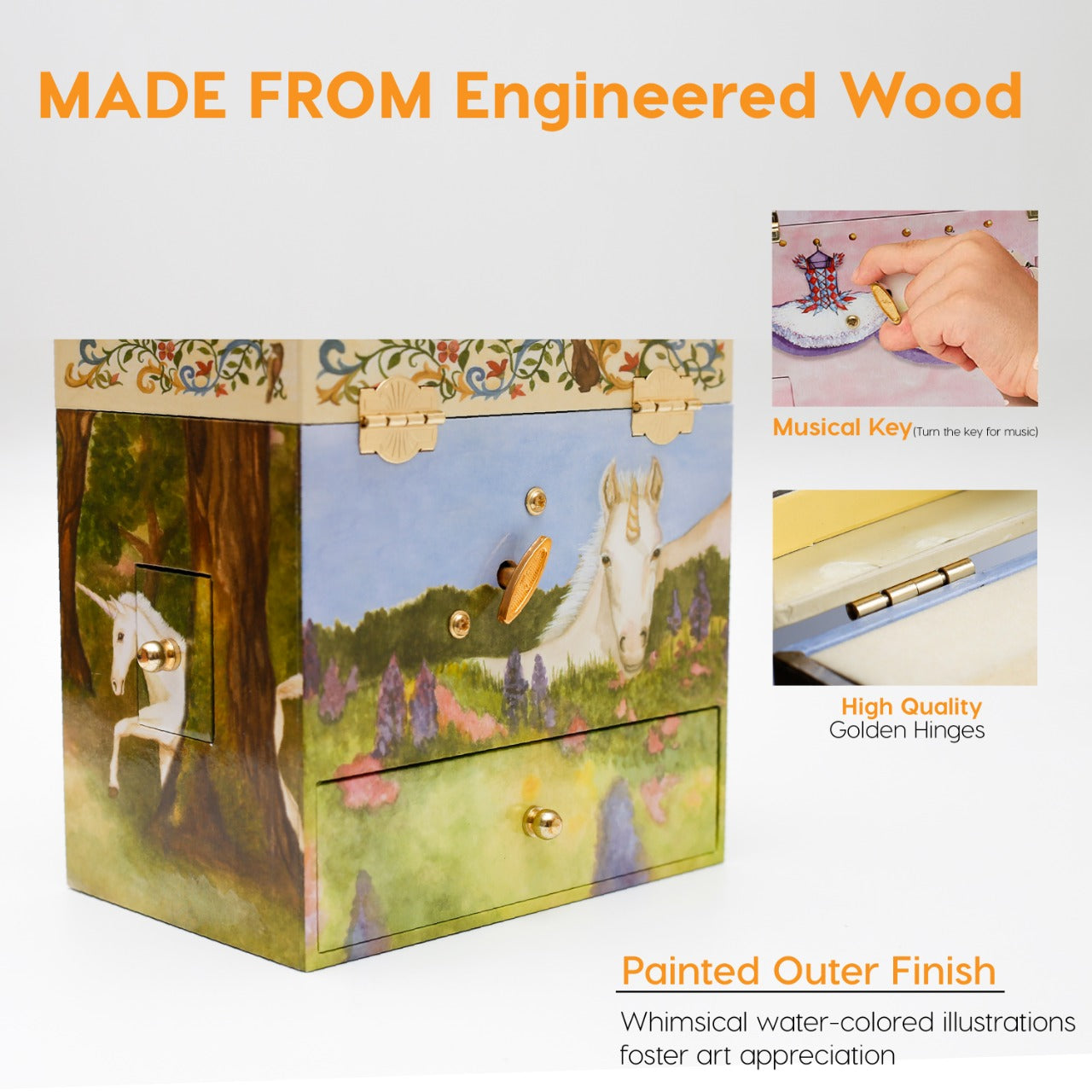 Enchantmints Unicorn Musical  Jewelry Box for Kids - Enchantmints