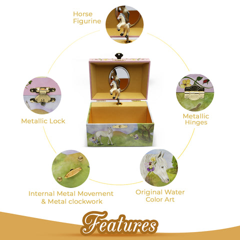 Fairy Horse Music Box - DANCE OF THE SUGAR PLUM FAIRY - Enchantmints