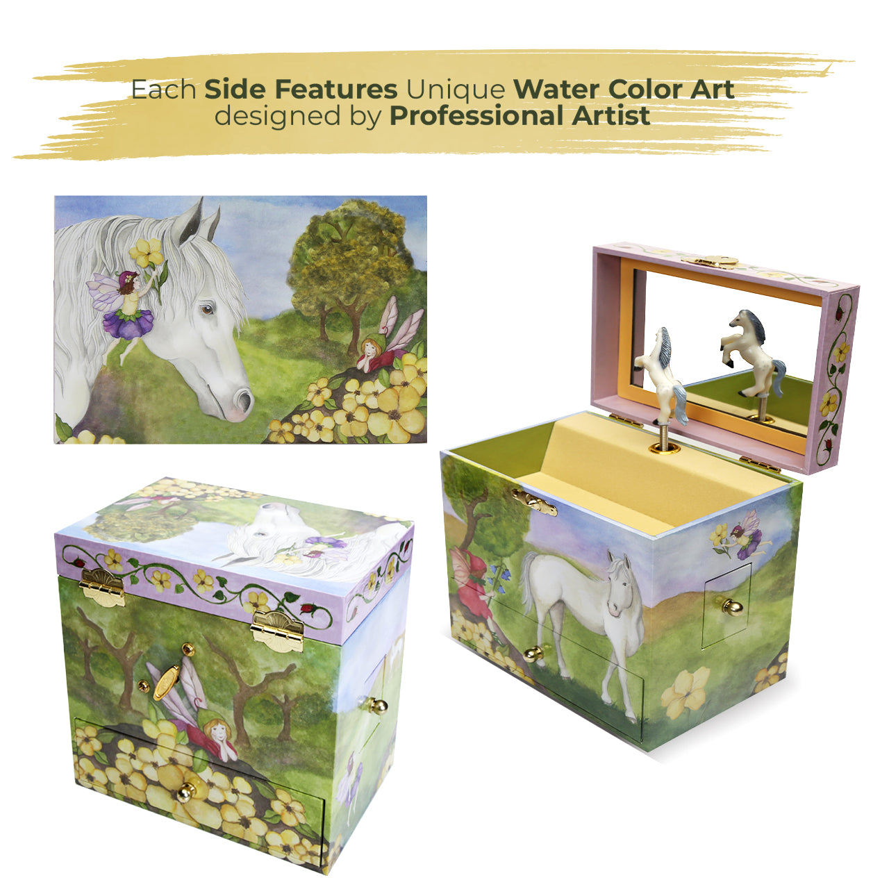 Horse Fairy Musical Jewelry Box - IN THE GOOD OLD SUMMER TIME - Enchantmints