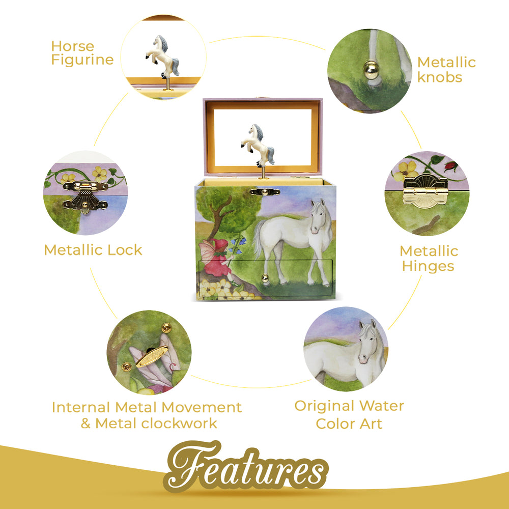 Horse Fairy Musical Jewelry Box - IN THE GOOD OLD SUMMER TIME