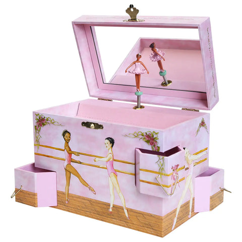 Black Ballerina Musical Jewelry Box - Swan Lake Tune - Enchantmints