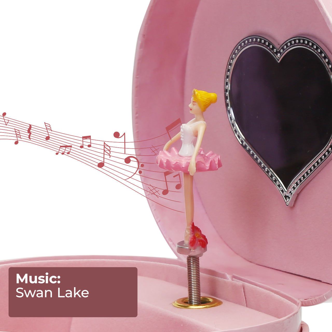 Ballerina Heart Musical Treasure Box - Swan Lake Tune - Enchantmints